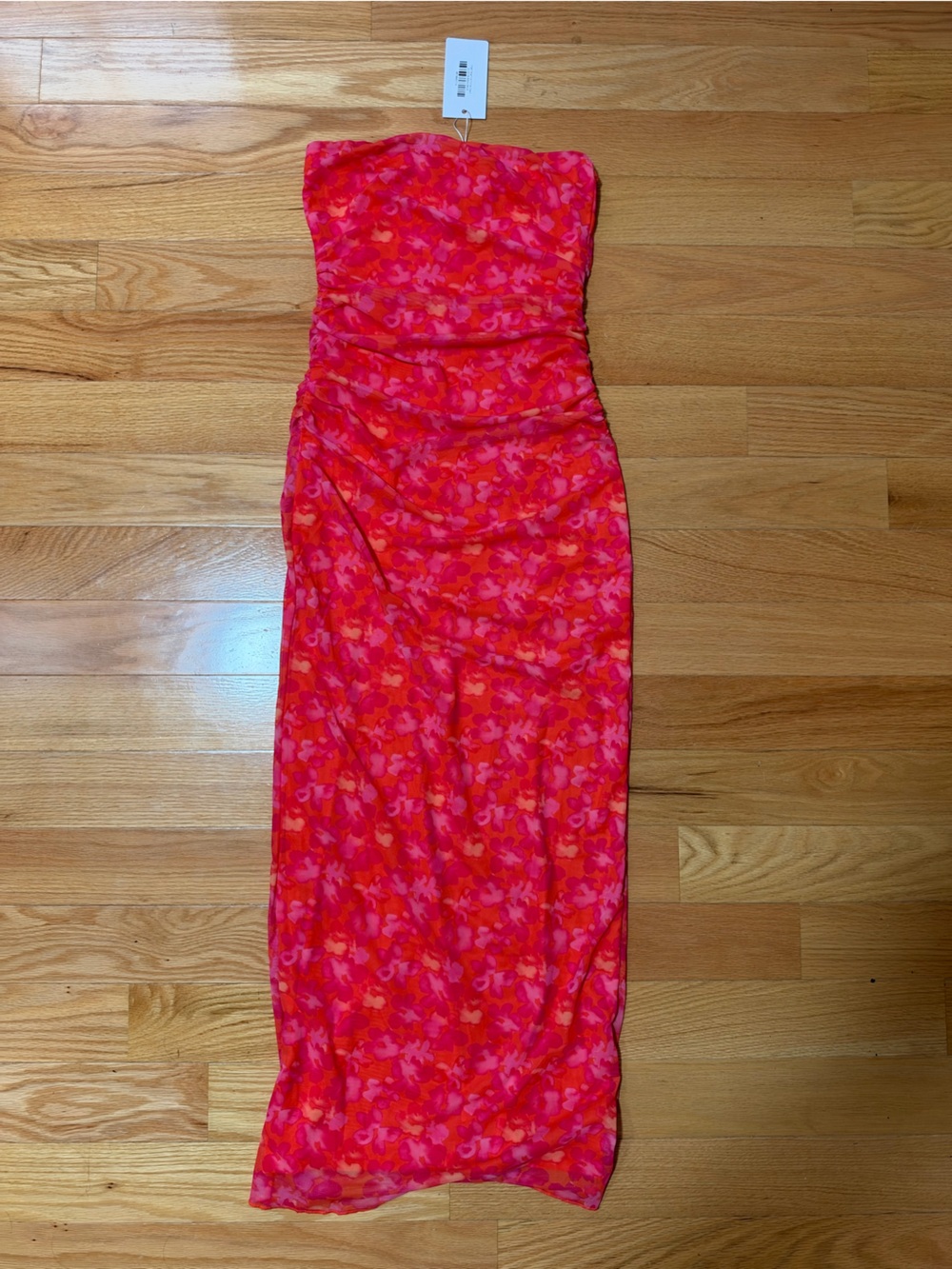 Beginning Boutique Pink and Orange Floral Dress